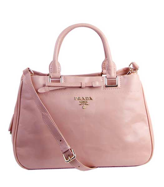 Prada Soft Pink Imported Calfskin Leather Tote Bag