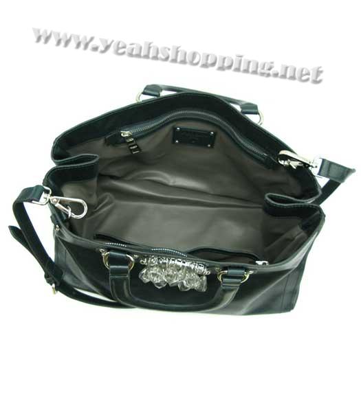 Prada Spazzolato Shopping Tote Bag Dark Green Oil Wax Leather_BN1908-4