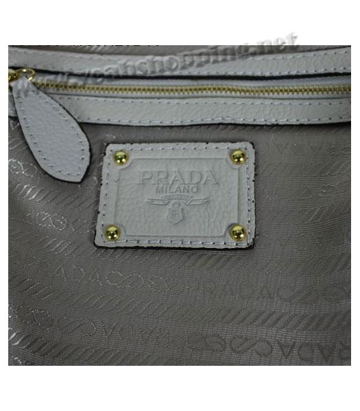 Prada Studded Single Shoulder Bag in Offwhite Leather-4