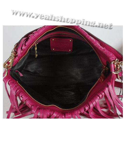 Prada Tassel Shoulder Bag Fuchsia Leather-3