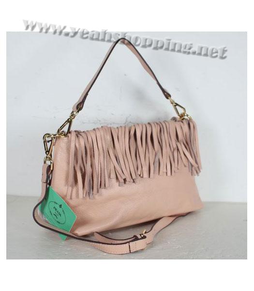 Prada Tassel Shoulder Bag Pink Leather-1