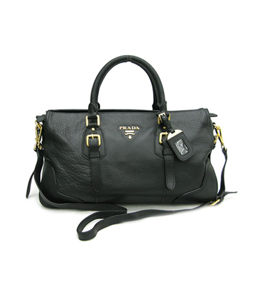 Prada Tessuto Saffiano Bowler Handbag Black_BN1181