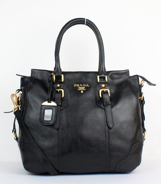 Prada Tote Bag in Black Calf Leather-1