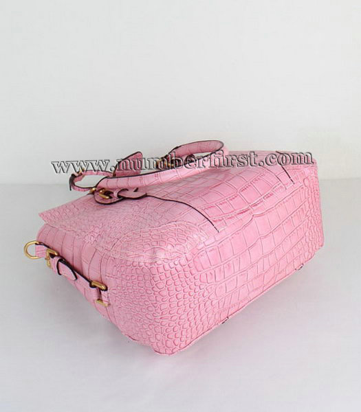Prada Tote Bag in Pink Croc Veins Leather-3