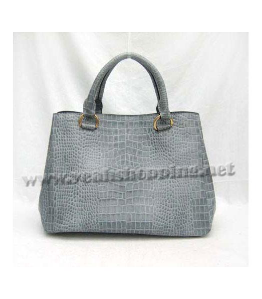 Prada Tote Bag Light Grey Croc Pattern-2