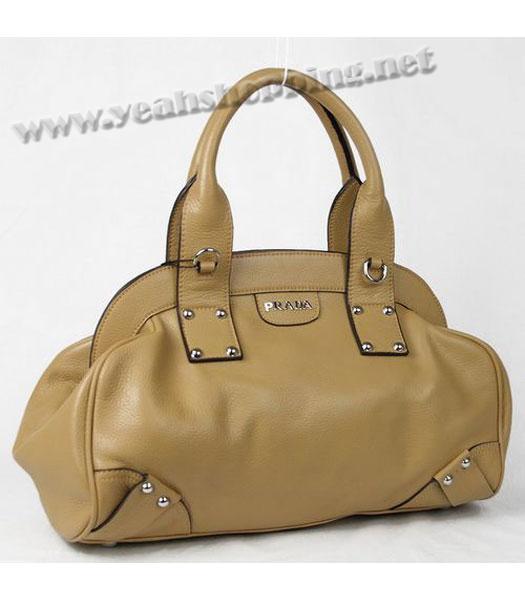 Prada Tote Handbag in Apricot Leather-1
