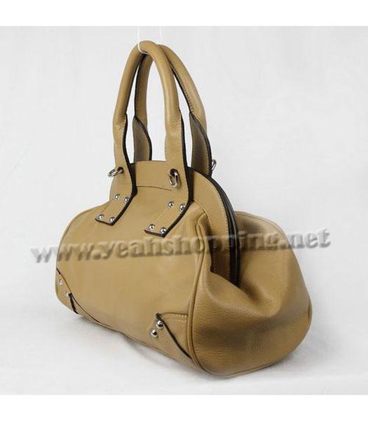 Prada Tote Handbag in Apricot Leather-2