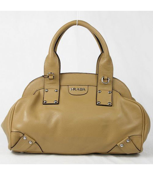 Prada Tote Handbag in Apricot Leather