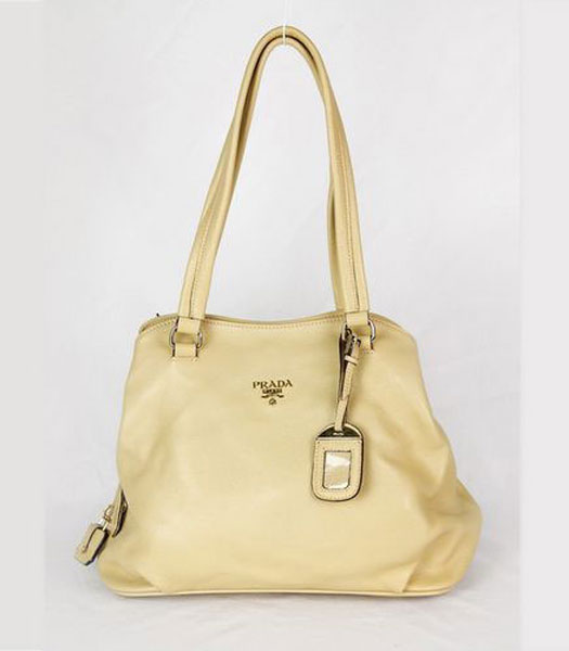 Prada Tote Handbag in Apricot Leather