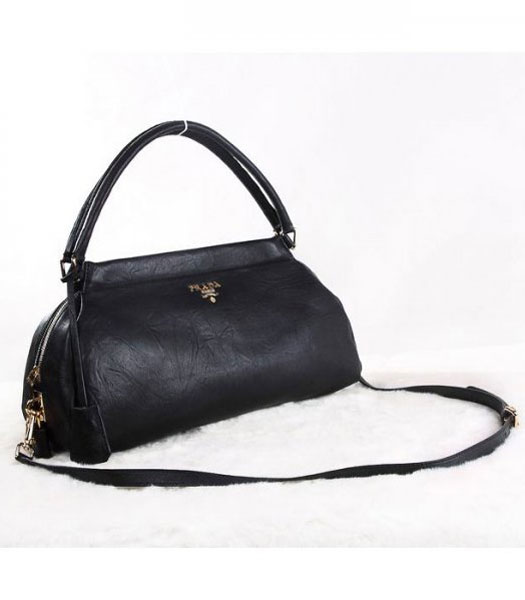 Prada Tote Handbag in Black Leather