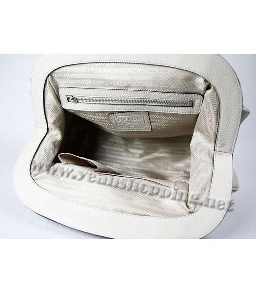 Prada Tote Handbag in Offwhite Leather-5