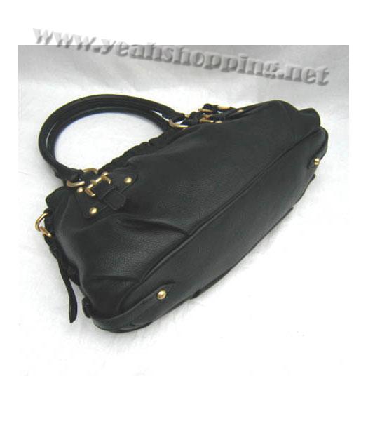 Prada Tote Shoulder Bag Black Leather_BR3928-3