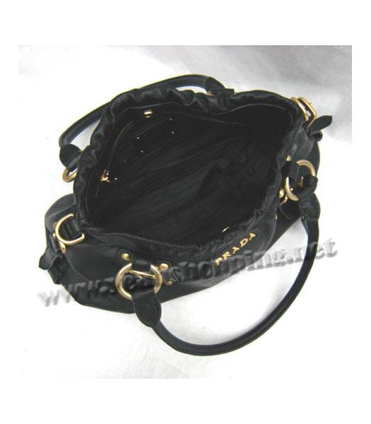 Prada Tote Shoulder Bag Black Leather_BR3928-4