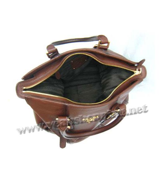Prada Tote Shoulder Bag Coffee Leather_BR2350-4