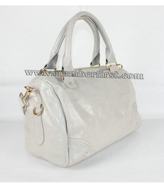 Prada v Calf Leather Tote Bag in Light Grey-1