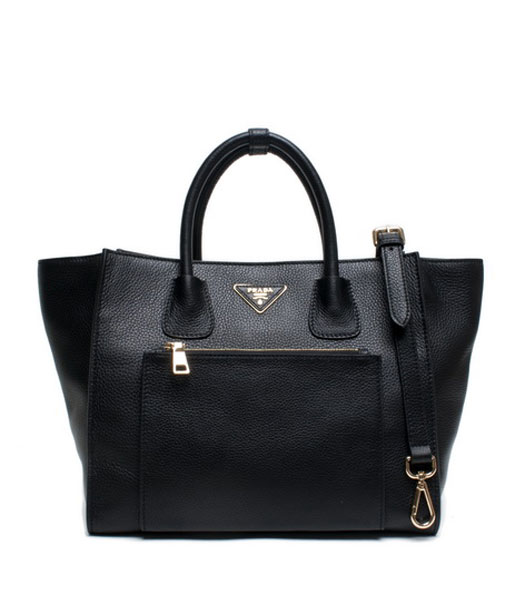 Prada Vit Daino Black Original Leather Singapore Bag