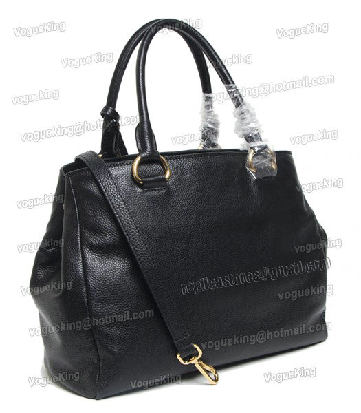 Prada Vitello Daino Woman Handbag in Black Original Leather-2