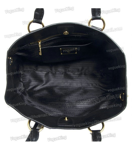 Prada Vitello Daino Woman Handbag in Black Original Leather-4