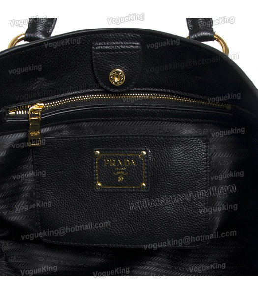 Prada Vitello Daino Woman Handbag in Black Original Leather-5