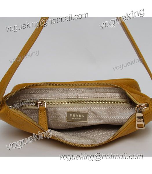 Prada Yellow Leather Shoulder Bag-4