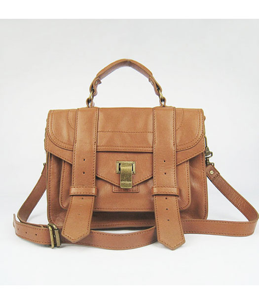 Proenza Schouler Lambskin Leather Satchel Small Bag in Apricot