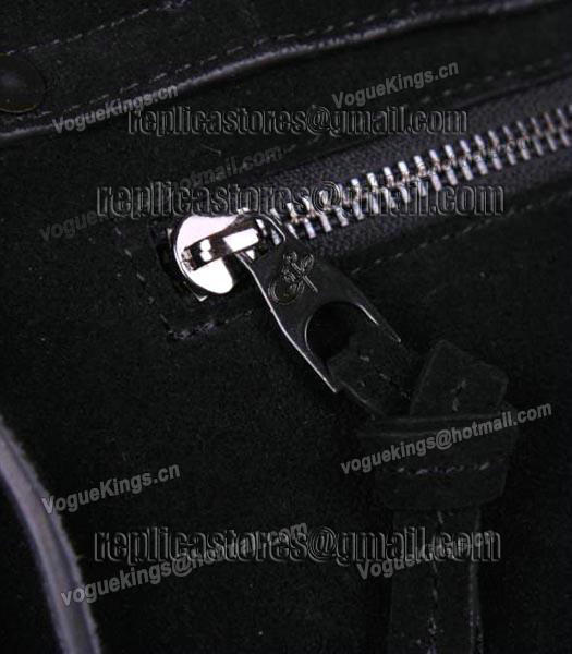 Proenza Schouler PS1 Medium Satchel Bag Suede Leather 6181 Black-2