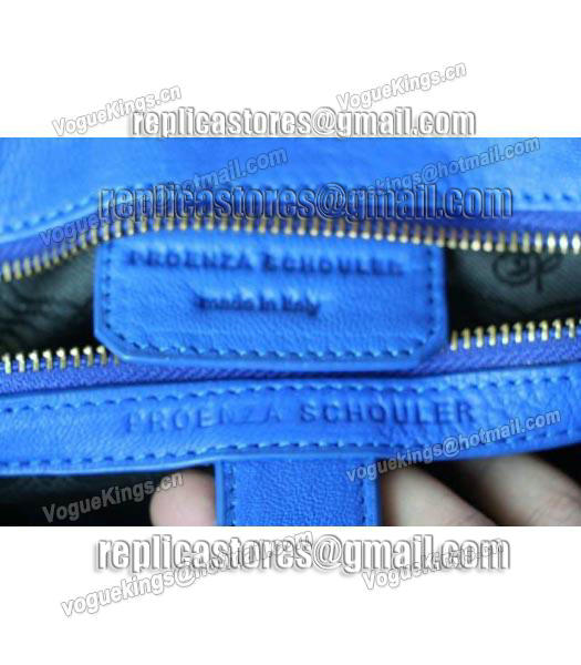 Proenza Schouler PS1 Small Satchel Bag Lambskin Leather Fluorescent Blue-5