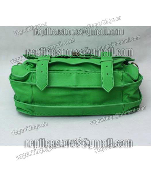 Proenza Schouler PS1 Small Satchel Bag Lambskin Leather Green-3