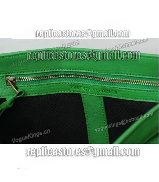 Proenza Schouler PS1 Small Satchel Bag Lambskin Leather Green-5