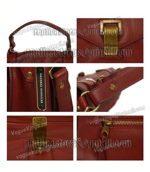Proenza Schouler PS1 Small Satchel Bag Lambskin Leather Jujube Red-6