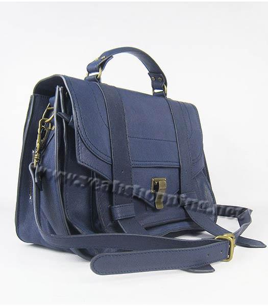 Proenza Schouler Suede PS1 Satchel Bag in Blue Lambskin-1
