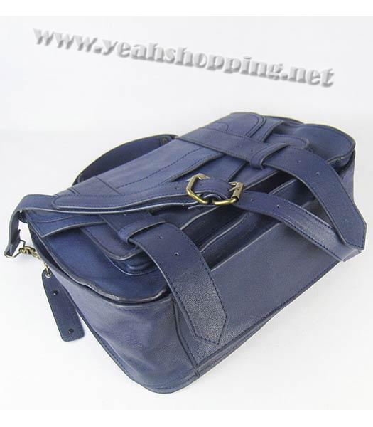 Proenza Schouler Suede PS1 Satchel Bag in Blue Lambskin-3