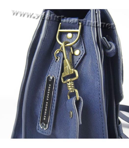 Proenza Schouler Suede PS1 Satchel Bag in Blue Lambskin-5