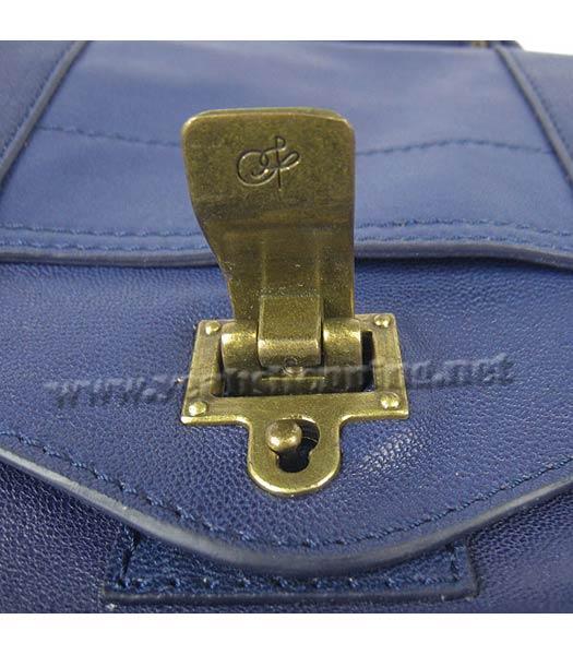 Proenza Schouler Suede PS1 Satchel Bag in Blue Lambskin-6