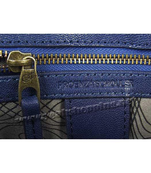 Proenza Schouler Suede PS1 Satchel Bag in Blue Lambskin-8