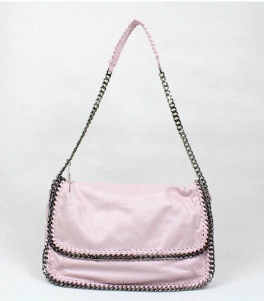 Stella McCartney Burgundy Falabella PVC Pink Cross Body Bag Silver Chain