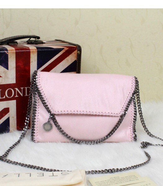 Stella McCartney Classic Falabella PVC Pink Cross Body Bag Silver Chain
