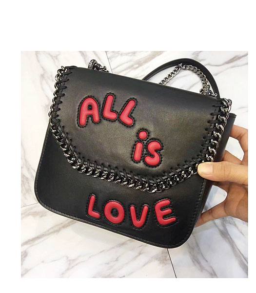 Stella McCartney Falabella Box All Is Love Black Napa 20cm Shoulder Bag 2