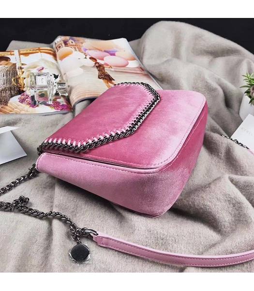 Stella McCartney Falabella Box Pink Velvet 20cm Shoulder Bag-2