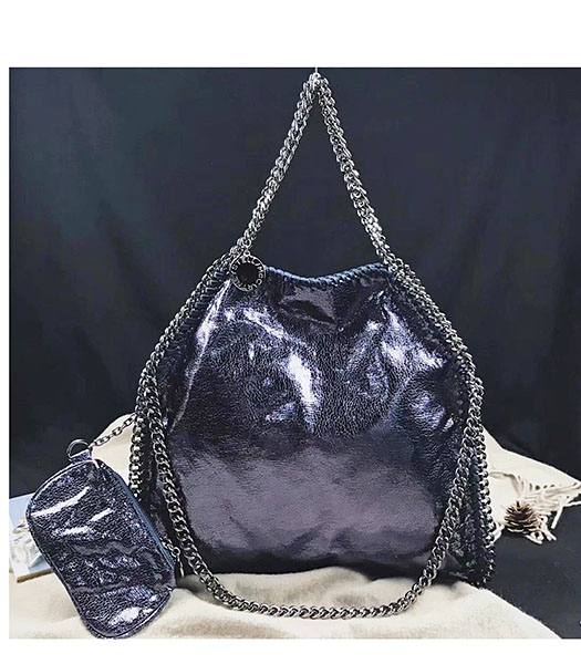 Stella McCartney Falabella Dark Purple Oil Wax 36cm Tote Bag