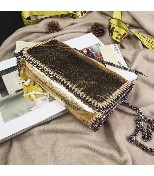Stella McCartney Falabella Golden Snake Veins Oil Wax Cross Body Bag-1
