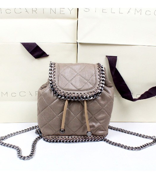 Stella McCartney Falabella Mini Quitled Backpack Bag Khaki