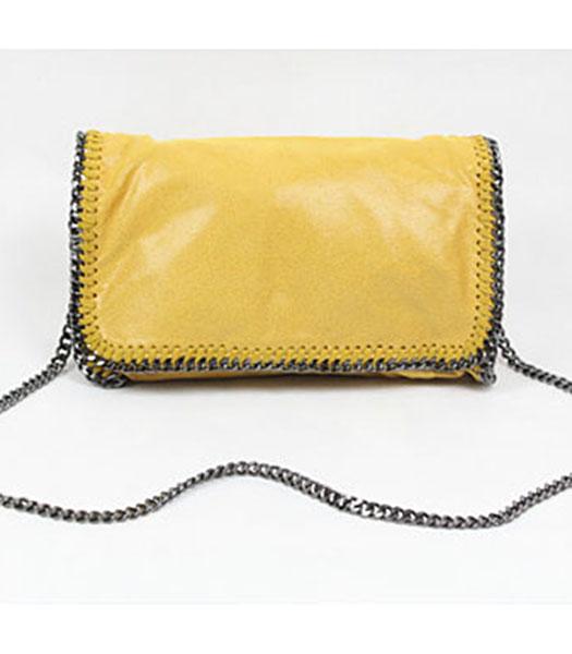 Stella McCartney Falabella Mini Yellow Crossbody Bag Silver Chain