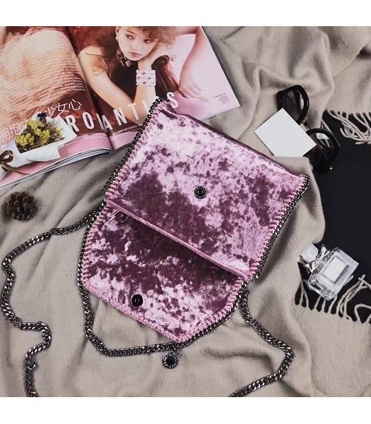 Stella McCartney Falabella Pink Velvet 22cm Shoulder Bag-2