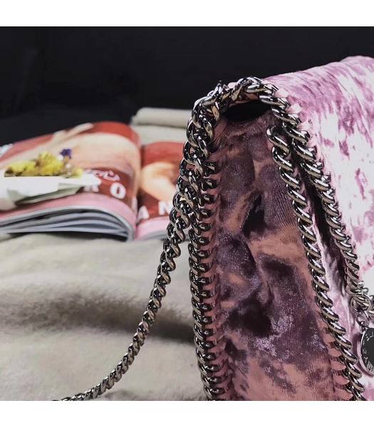 Stella McCartney Falabella Pink Velvet 22cm Shoulder Bag-3