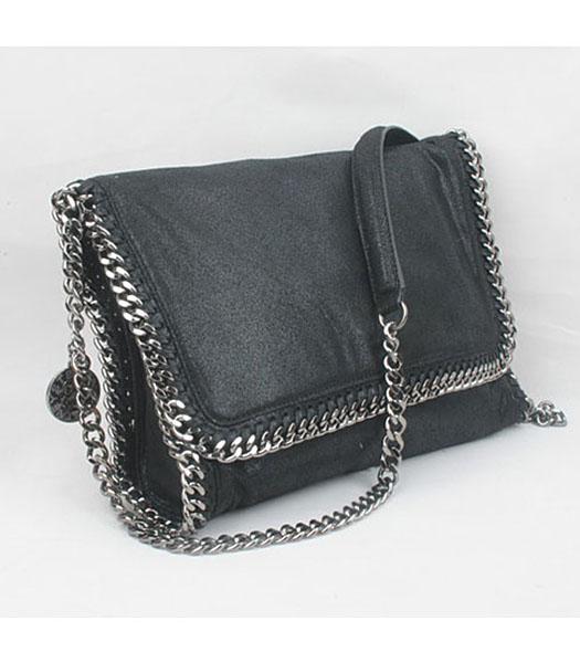 Stella McCartney Falabella PVC Black Shoulder Bag Silver Chain-1