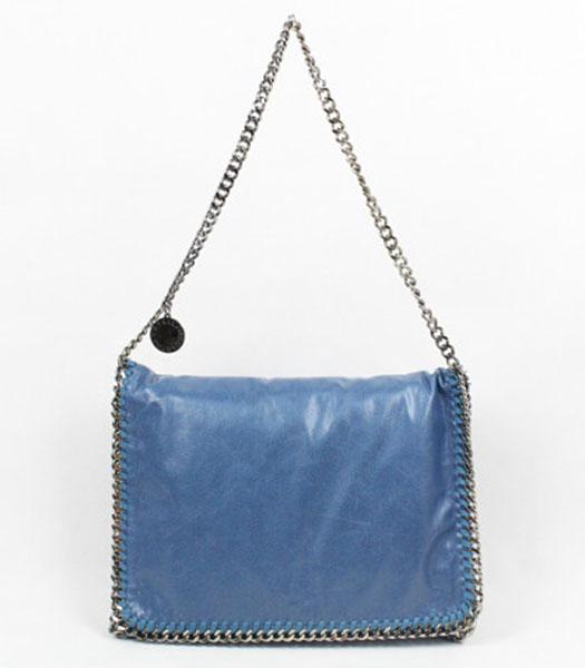 Stella McCartney Falabella PVC Blue Shoulder Bag Silver Chain