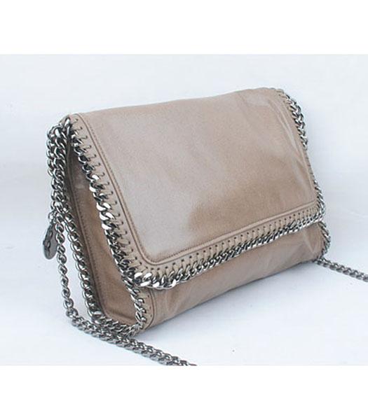 Stella McCartney Falabella PVC Khaki Shoulder Bag Silver Chain-1