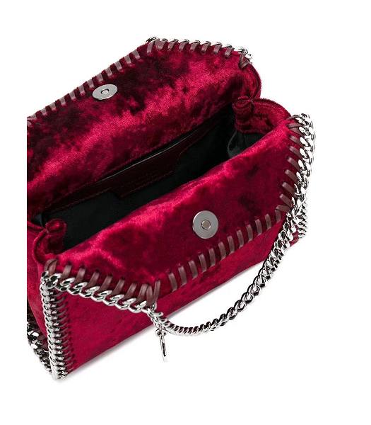 Stella McCartney Falabella Red Velvet 25cm Tote Bag-2