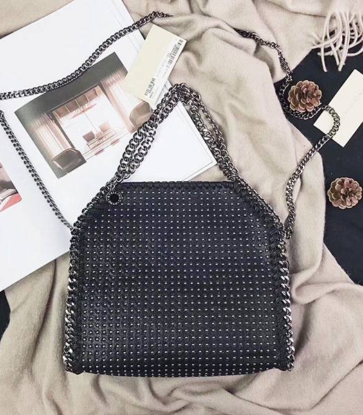 Stella McCartney Falabella Rivet Black Environmental Polyester Fiber 25cm Tote Bag